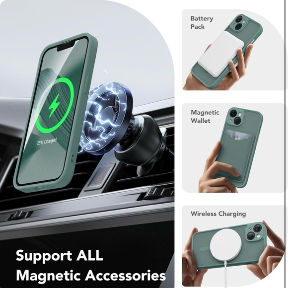 CAPRARO Magnetic for iPhone 14 Case, [Compatible with MagSafe] - Picture 3 of 11